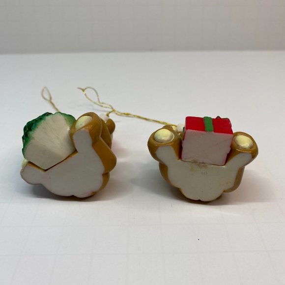 Vintage Christmas Bear Ornaments Set of 2 - Picture 4 of 6